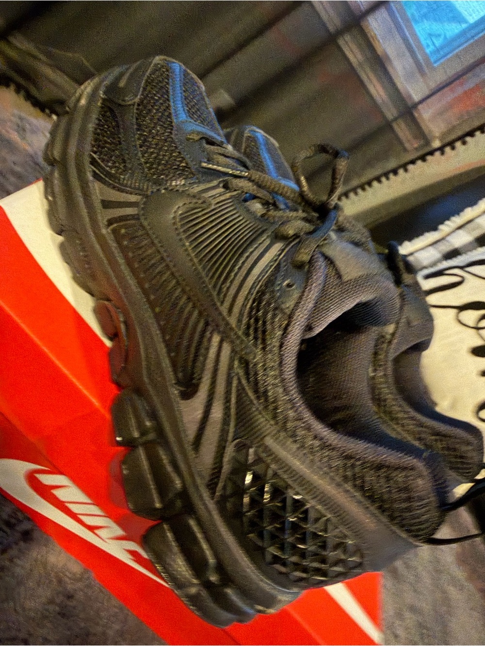 Nike Black Mesh & Synthetic Trainer Sneakers